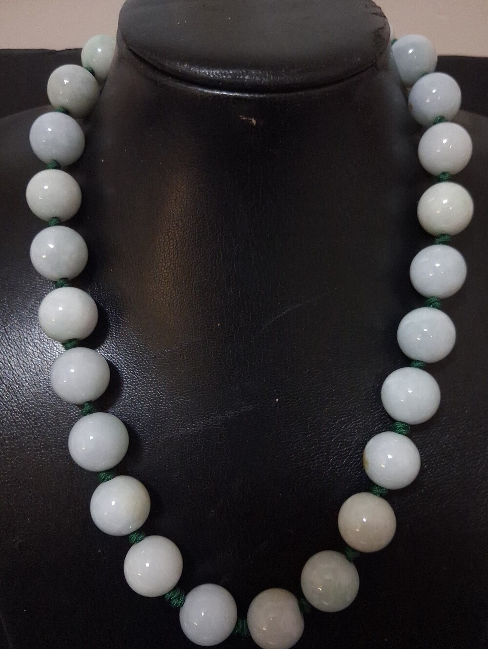 Beautiful Large Aquamarine Gemstone Beaded Necklace 20"